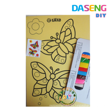 Arte educativo de la arena y tarjetas del arte dibujo diy de los cabritos